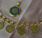 2pc marked 925 Coin Style Pendant and Charm Bracelet — photo 4