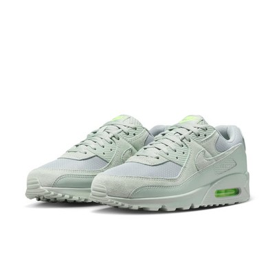 New Mens Nike Air Max 90 Light Pumice Grey Lime