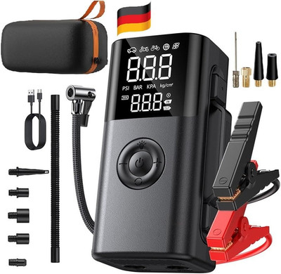 All-In-One Starthilfe Mit Luftpumpe & Powerbank   150 PSI Reifenfüller 12V Kompr