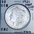1921 BU GEM MORGAN SILVER DOLLAR UNC MS+++ U.S. MINT RARE COIN 7919