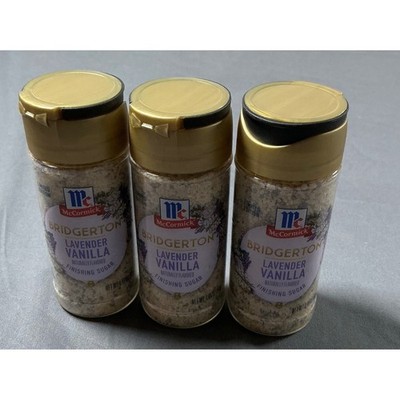 McCormick Bridgerton Lavender Vanilla Finishing Sugar 3.45oz Lot of 3 Limited Ed