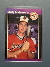 1989 Donruss - Brady Anderson #519 (RC) Baltimore Orioles Rookie Card. rookie card picture