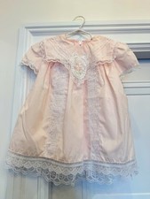 VINTAGE JESSICA MCCLINTOCK GUNNE SAX BABY GIRL DRESS 24 MONTHS PINK LACE