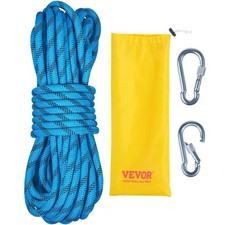Static Climbing Rope 96 ft Outdoor Rock Climbing Rope 26KN Breaking Tensio