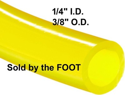 BY THE FOOT Tygon 1/4'' ID x 3/8'' OD Yellow Fuel Line Tubing F-4040-A Made in USA