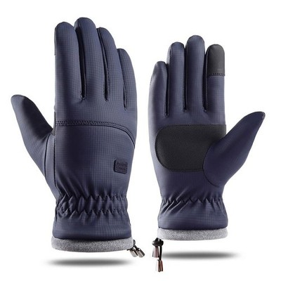 Utaly Women and MenWinter Waterproof-Ski Snow Warm-Gloves - Deep Blue