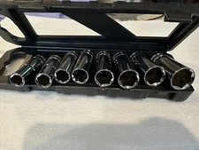 1/2 Drive Deep Socket Set Chrome By Great Neck S12DS 6 Point