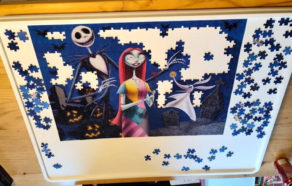 Playboda 1500 Pieces Rotating Plastic Puzzle Board w/ Drawers and Cover 35"x27 - Image 3 of 4