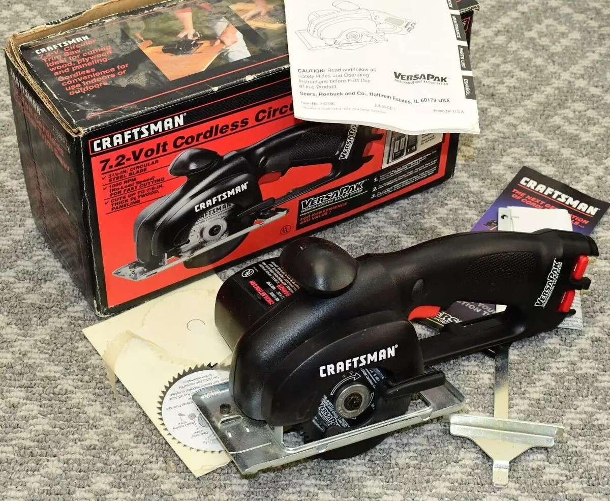 Craftsman Versapak Circular Trim Saw 900.112650 BLADES 7.2V TOOL ONLY Box