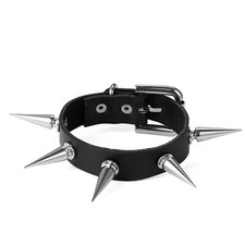 Gothic Punk Rivet Spiked Leather Bracelet Adjustable for Women Men