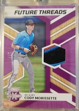 2022 Panini Elite Extra Edition - Future Threads Cody Morissette! 3 Colors # 1/7