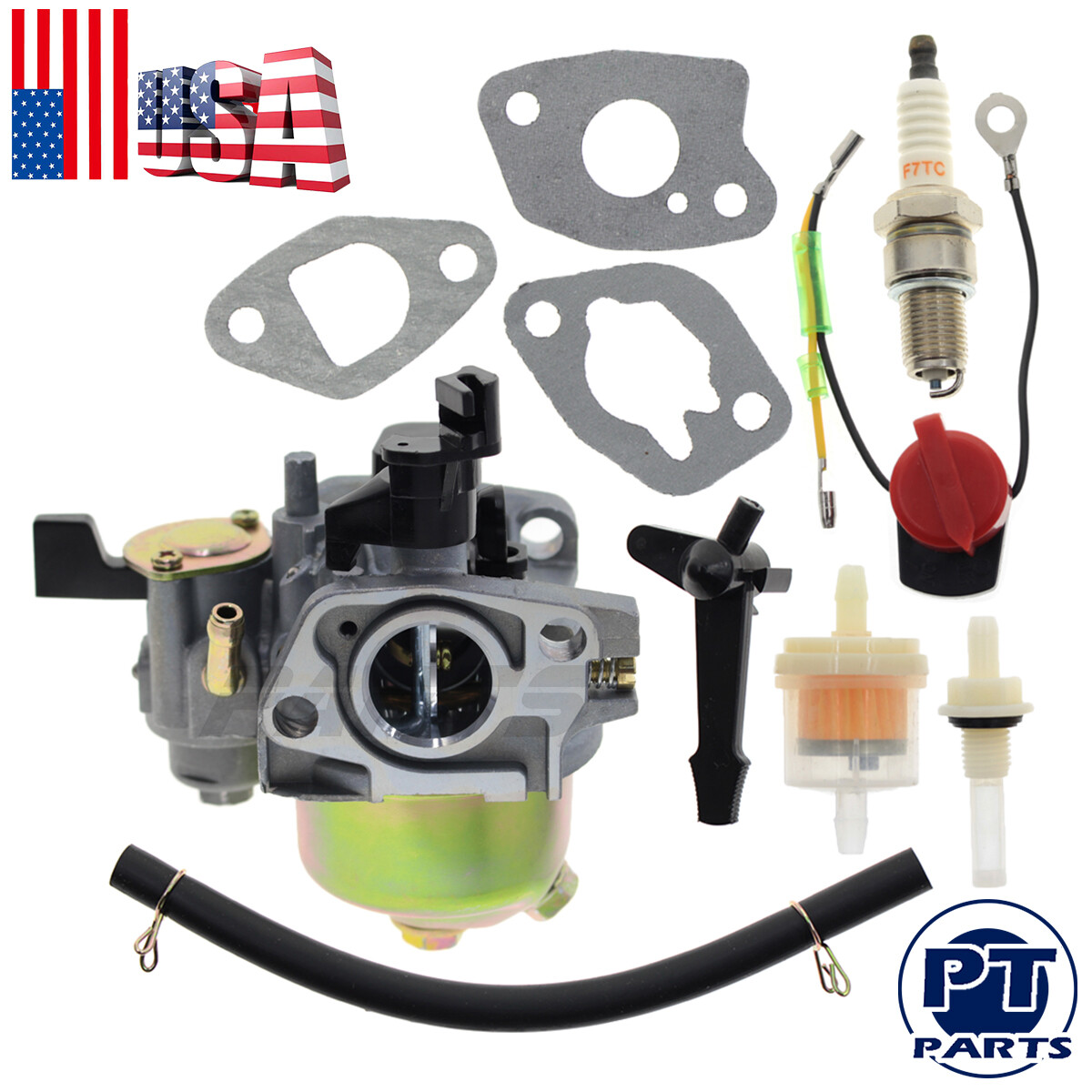 TOPEMAI Vergaser Für Harbor Freight Predator 212CC 6,5 PS Motor – Kompatibel Mit Honda GX160 U.a. | Inkl. Isolator & Dichtungen