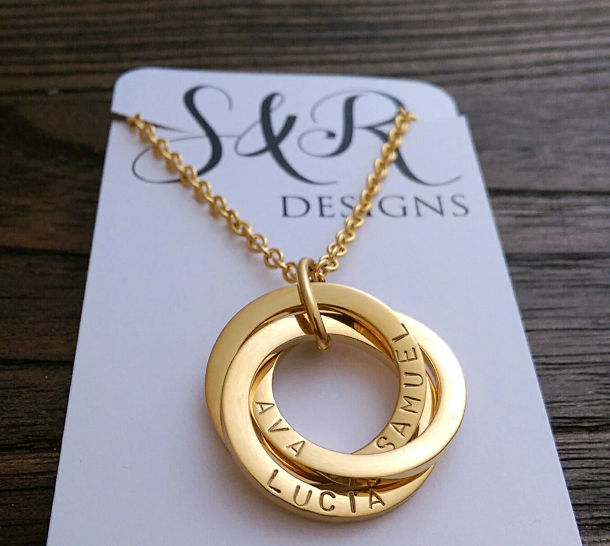 Personalised russian ring necklace deals