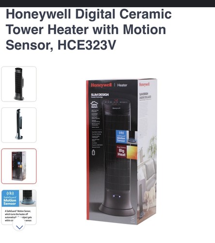 New Unopened Box Honeywell Digital Ceramic Tower Heater with Motion Sensor - 第 4/10 張圖片