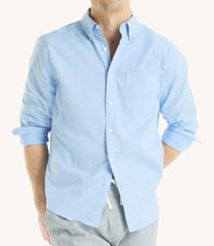 NAUTICA Nailhead Light Blue Dress Shirt Stretch Cotton Classic Fit 2XL 18 1/2