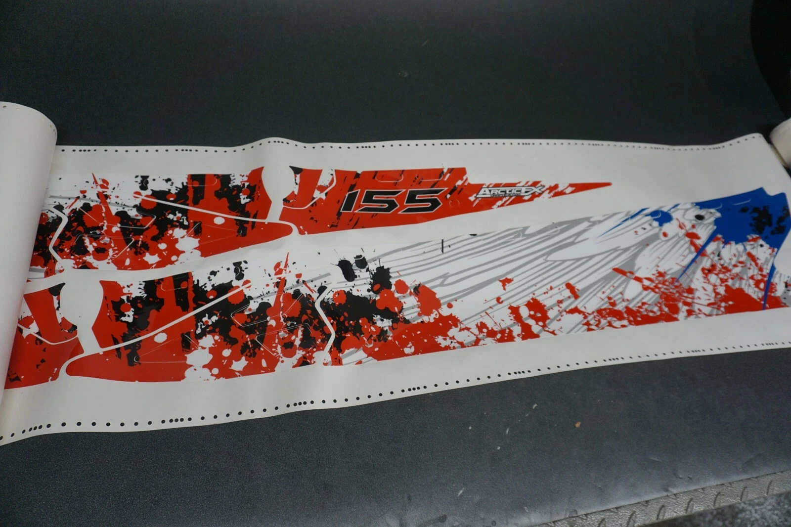NEW ArcticFX Snowmobile Tank/Tunnel Wrap Splatter Red White Blue 155