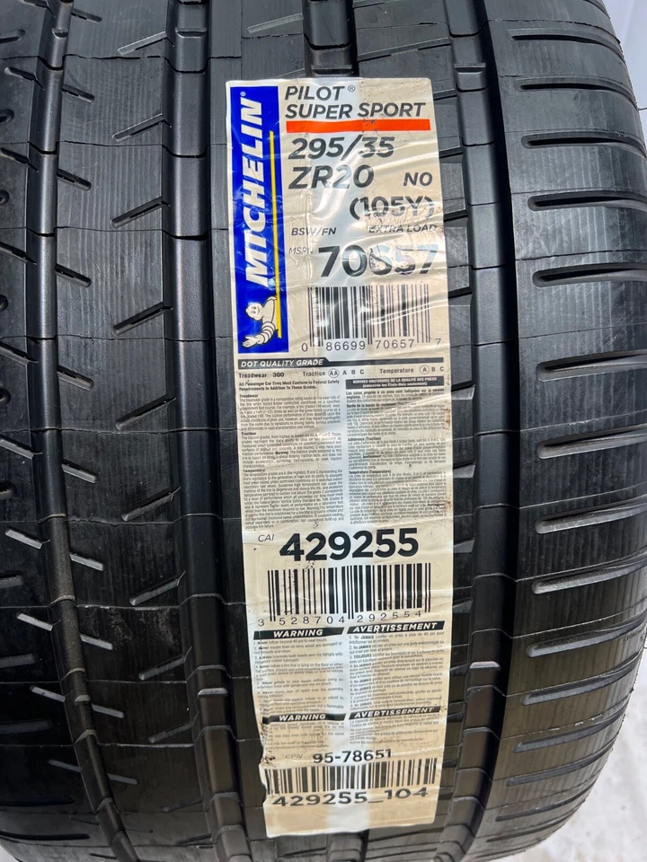 1 - NEW 295/35ZR20 XL (105Y) Michelin Pilot Super Sport (N0) Porsche OEM - 6062 Foto 3 de 4
