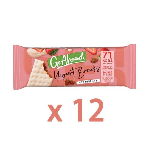 Go Ahead Yogurt Breaks Strawberry Biscuits , Creamy Yogurt Coated Snack 35g - Picture 2 of 5