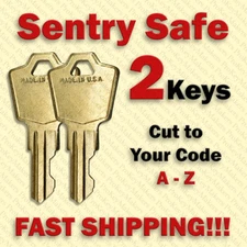 Sentry Replacement 1100 1150 1170 Safe Keys Cut to Your Code A - Z