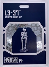Disney Parks L3-37 Star Wars Droid Depot Metal Earth 3D Model Kit Galaxy's Edge