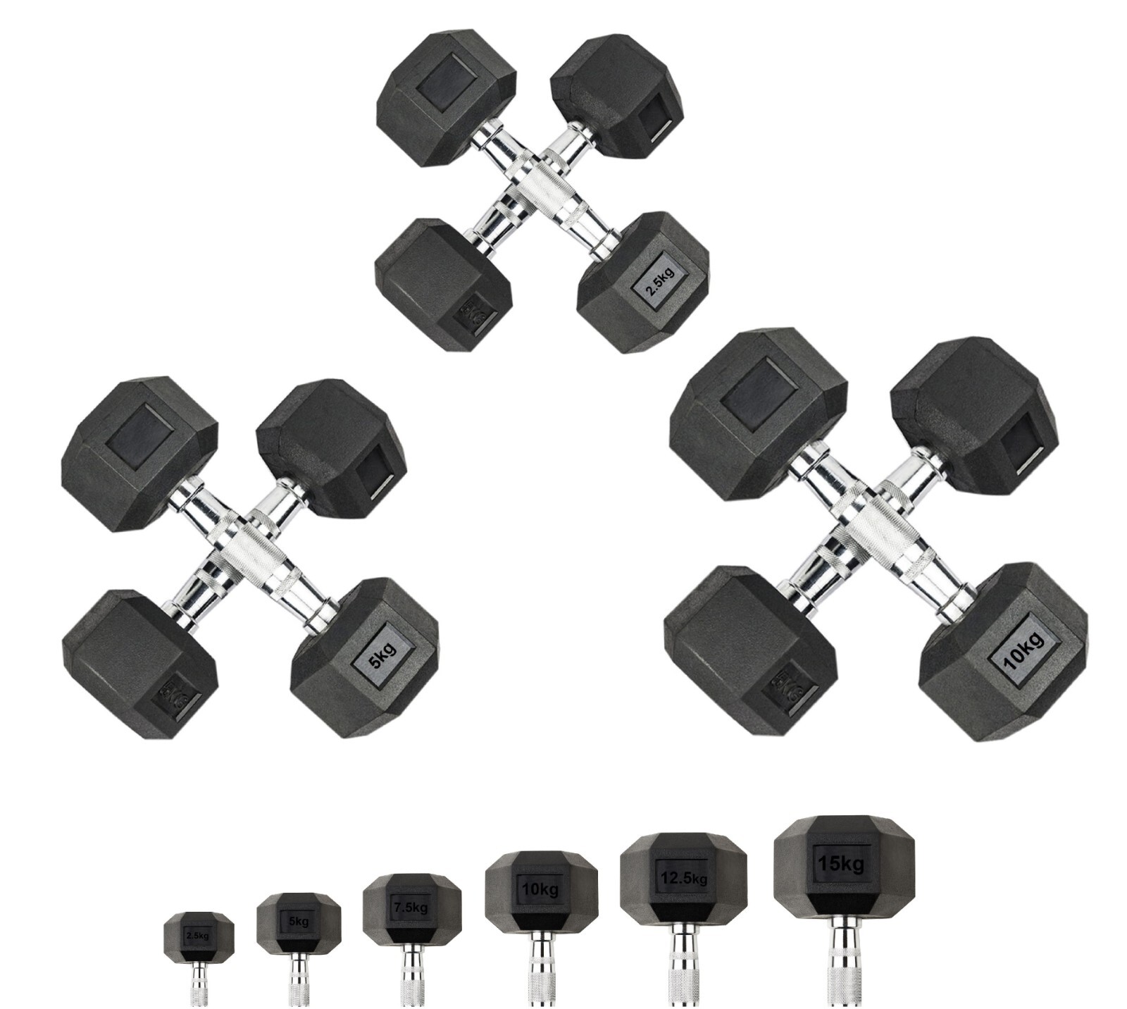 Dumbbells Pairs Home gym hand weights Hex dumbbell sets 2.5kg 15kg eBay
