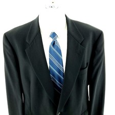 Hart Schaffner Marx Wool 2 Button Blazer 44R Charcoal Gray