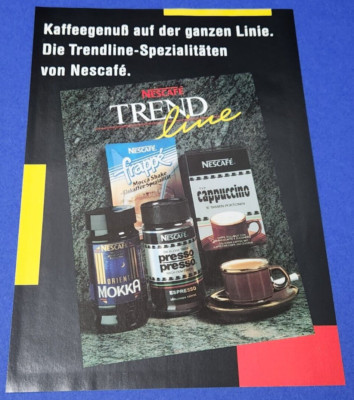2. Nescafe Trend line Presso Frappe Kaffee Werbeanzeige Werbung Reklame 1991