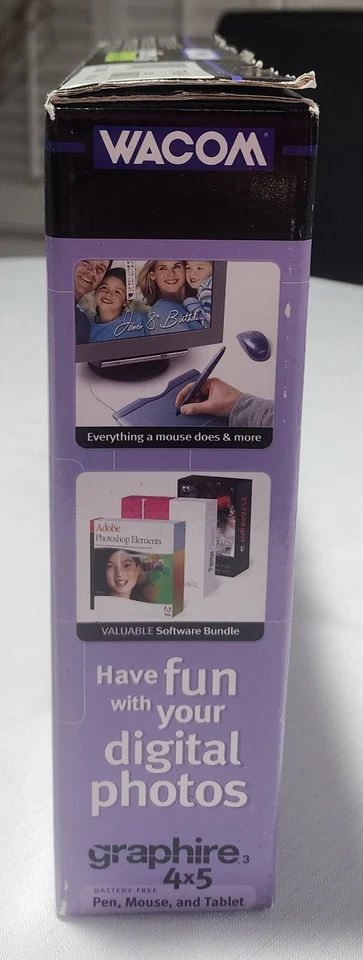 Wacom Graphire3 4x5 USB Tablet,Pen, Mouse & Software Bundle CTE430GR New Sealed - Image 4 of 4