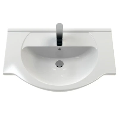 Nuie Mayford 750mm Wash Basin ONLY 1 Tap Hole Sink White Ceramic
