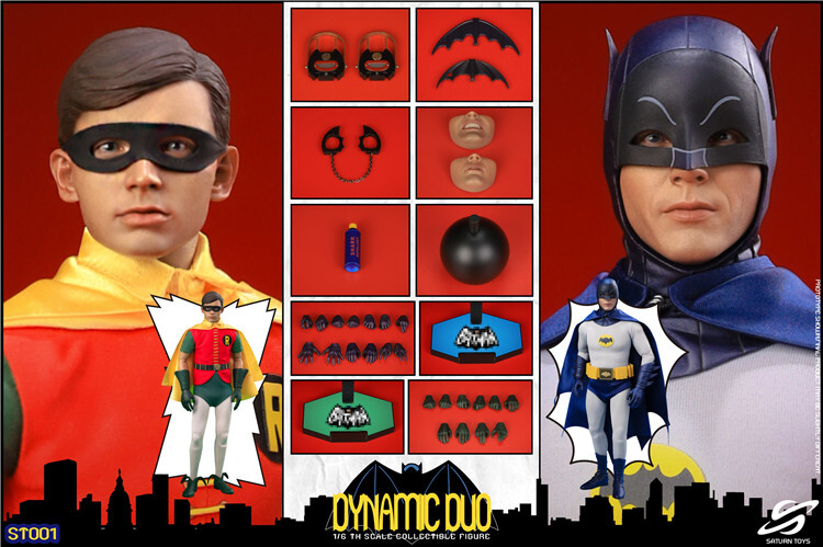 Saturn Toys ST001 Robin & Batman 1966 Dynamic 1/6 Duo Action