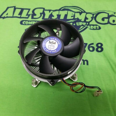 TaiSol CPU Heatsink and 12VDC Ball Bearing Fan Intel Socket LGA 775 80MM HIGH