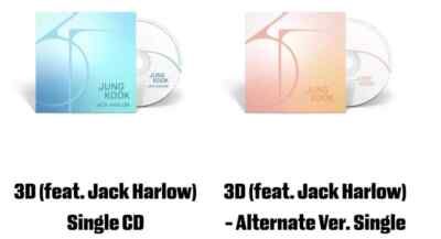 Jungkook 3D (feat. Jack Harlow) Single CD-Regular and Alternative Version BUNDLE