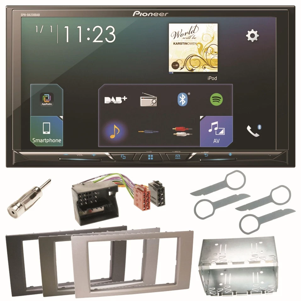 Pioneer SPH-DA230DAB Bluetooth USB Einbauset für Ford Focus C-Max Fiesta Transit - Bild 1 von 1