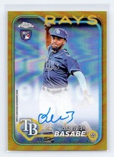 Osleivis Basabe 2024 Topps Chrome #RA-OB Rookie Autograph Gold Refractor /50