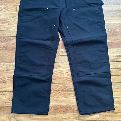 パンツ Carhartt Double Knee 42X30 Made in USA NWOT Vintage Carhartt Black Double Knee Workwear Pants 42x30 Men