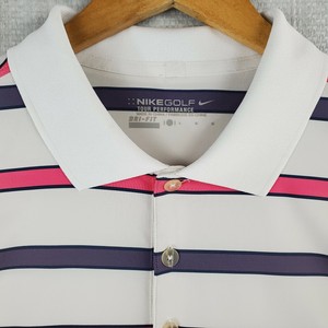 NIKE-GOLF-Size-Large-Mens-Tour-Performance-Dri-Fit-Pink-Lavender-Polo-Shirt