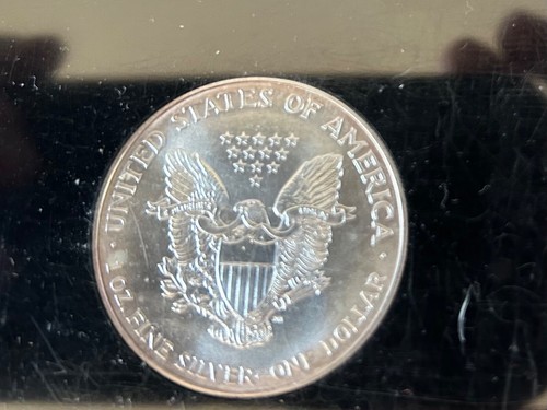 2000 U.S. MILLENNIUM TONED MS EAGLE AND PROOF SACAGAWEA DOLLAR SET IN HOLDER - Picture 4 of 10