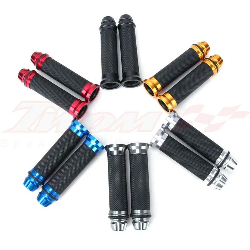 Motorcycle 7/8" Handlebar CNC Hand Grips For Yamaha Honda Suzuki Kawasaki Ducati - Image 4 of 4