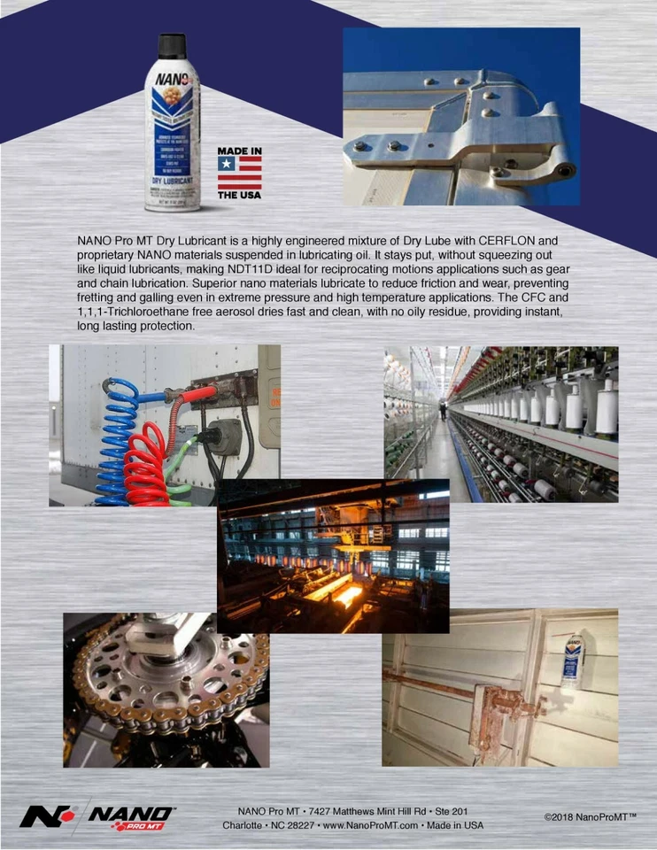 NANO Pro MT NDT11D Dry Lubricant 11oz "CASE" of 12 (Silicone Free ) - Image 2 of 4