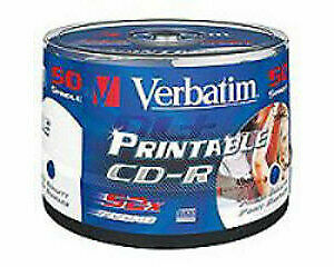 Verbatim CD-R 700MB Super AZO WIDE-Printable, 50er Spindel (23942434382)...