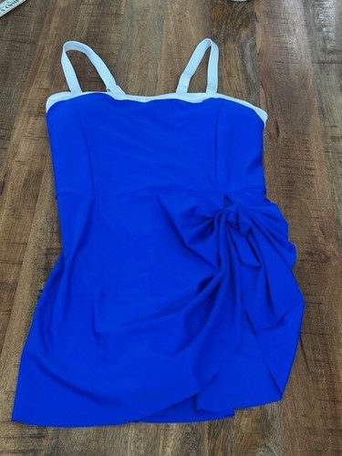 Blooming Jelly Womens Swimsuit One Piece Swim Dress Royal Blue XXL Modest NWT - Picture 2 of 12