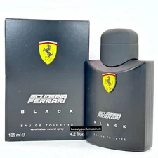 SCUDERIA FERRARI BLACK by FERRARI EDT Cologne for Men 4.2 oz / 125 ml New