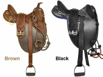 Synthetic Suede Australian Stock Saddle With Matching Girth Size-10''-22''.