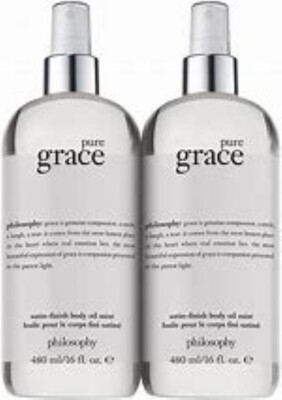 (2) Philosophy Pure Grace Satin- Finish Body Oil Mist - Sealed - w/Sprayer