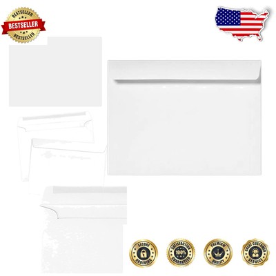 Versatile 9 x 12 Bright White Envelopes | 500 Pack for Business & Personal Use