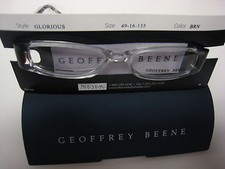 GEOFFREY BEENE EYEGLASS FRAMES Style GLORIOUS in BROWN 49-16-135 W/ Case