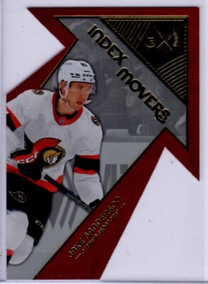 2023-24 Upper Deck Skybox E-X 2000 Jake Sanderson Index Movers Card # IM-18