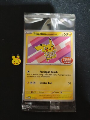 Pokemon Pikachu Berkemeja Batik Flower Pink Indonesia Journey 190