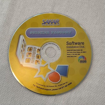 Sakar International Inc. Sticker Factory Software Installation Disc - Disc Only