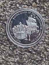 AMERICAN MINT History of America Ratification Mayflower Compact 1620- Proof Coin